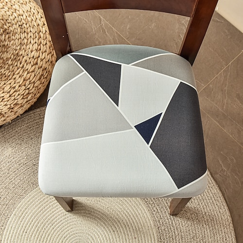 2 Stück Esszimmerstuhlbezüge Stuhlhussen , Stretch-Sitzbezüge, abnehmbare, waschbare, gepolsterte Stuhlkissenbezüge für das Küchenbüro Image