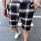 Herren Shorts Kurze Hosen Chino Bermuda Shorts Bermudas Arbeitsshorts Tasche Kordelzug Bedruckt Gitter / Plaid Atmungsaktiv Weich Knielänge Casual Täglich Festtage Einfach Formell Graues Grün Schwarz