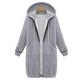 Damen Zip -up -Hoodie Sweatshirt Fleecejacke Feste Farbe Strasse Casual Kordelzug Reißverschluss Vordertasche Schwarz Blau Hell Gray Vintage Strassenmode Kapuzenpullover Langarm Oberteil