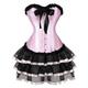 Retro Vintage Rokoko Viktorianisch Sexy Kostüm Kleid Minimantel Überbrust Korsett Tutu Prinzessin Damen Schnalle Halloween Leistung Hochzeit kleid hochzeitsgast Rock