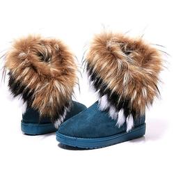 Damen Stiefel Schneestiefel Übergrössen Winterstiefel Outdoor Arbeit Täglich Feste Farbe Innenfutter aus Fleece Stiefeletten Stiefeletten Flacher Absatz Runde Zehe Vintage Plüsch Brautkleider schlicht