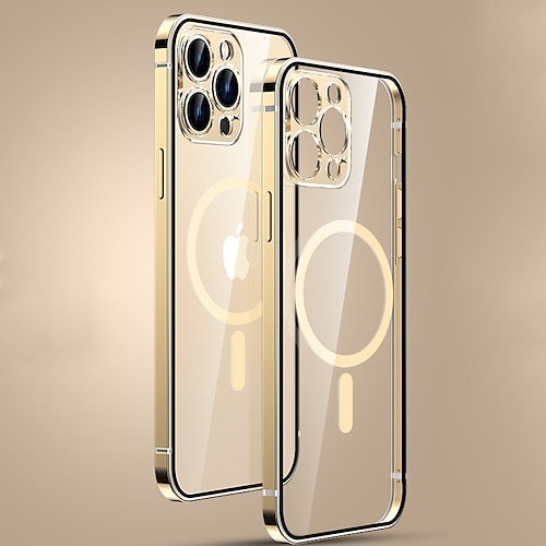 Handy Hülle Handyhüllen Für iPhone 16 15 14 Pro Max Plus 13 12 Pro Max Mit Magsafe Unterstützt kabelloses Laden Stoßfest Metall Image