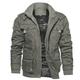 Herren Wintermantel Winterjacke Outdoor Wandern Windundurchlässig Warm Winter Einfarbig Ständer Kurz Baumwolle Schwarz Armeegrün Khaki Jacken