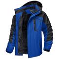 Herren Wanderjacke Skijacke Regenjacke Windjacke Sport Natur Campen und Wandern warm Fleece-Futter Winter Herbst Feste Farbe Denim Blue Schwarz Rote Königliches Blau Blau Jacken