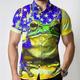 Frosch-Nationalflagge, tropisches Herren-Resort, hawaiianisches 3D-bedrucktes Hemd, kurzärmelig, Sommer-Strand-Hemd, Urlaub, Alltagskleidung, S bis 3XL