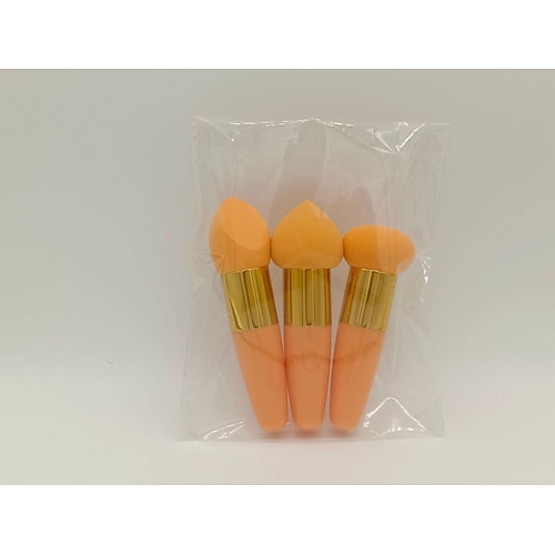 3 Stück Make-up-Schwamm, Beauty-Foundation-Mischschwamm, Make-up-Schwamm, Keil-Foundation-Schwämme mit Griff, kosmetischer Mixer, professioneller Beauty-Schwamm-Mixer