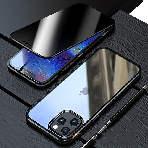 Handy Hülle Handyhüllen Für iPhone 17 Pro Max 17 Air 16 15 14 Pro Max Plus 13 12 11 Pro Max Mini Magnetische Adsorption Vollschutz Beidseitig Anti-Spionage Gehärtetes Glas Image