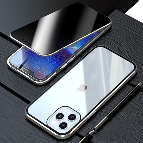 Handy Hülle Handyhüllen Für iPhone 17 Pro Max 17 Air 16 15 14 Pro Max Plus 13 12 11 Pro Max Mini Magnetische Adsorption Vollschutz Beidseitig Anti-Spionage Gehärtetes Glas Image