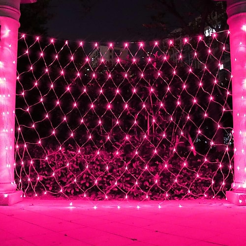 LED Fischernetz Lampe Netzgitter Laterne Außenbeleuchtung Halloween-Dekoration Zimmer Nachtisch hängende Netzlampe Image