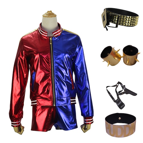 Superheld Burlesque Clown Harley Quinn Cosplay Kostüm Damen Kindertag Image