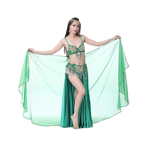 Bauchtanz-Accessoires, Schleier, Handschal, Performance-Chiffonschal, mehrfarbige Übungsrequisiten für Damen Image