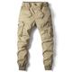 Herren Cargohose Cargohosen Cargohose Hose Hosen Taktisch Kordelzug Elastische Taille Multi Pocket Glatt Atmungsaktiv Draussen In voller Länge Casual Täglich Baumwolle Brautkleider schlicht Taktisch