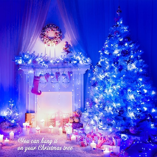 LED Feen Lichterkette Kupferdrahtlicht mit Fernbedienung Dimmbare Sternenlichter für Party Hochzeit Schlafzimmer Baum Stecker Image