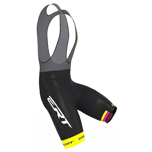 Herren Grafik Fahrradträgerhose Radhose Unterlage Fahhrad Trägerhose MTB-Shorts Rennpassform Sport 3D-Polster Radfahren Rutschfest Elastisch Dunkelrosa Weiß Bekleidung Fahrradbekleidung