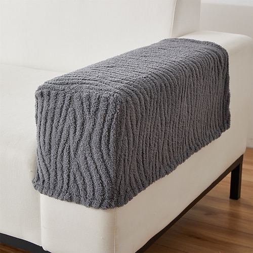 Stretch-Armlehnenbezüge für Stühle und Sofas, Couch-Armlehnenbezüge für Sofas, Spandex-Jacquard-Armlehnenbezüge, rutschfester Möbelschutz, waschbare Sesselüberzüge für Liegesessel, 2er-Set, Salbeigrün Image