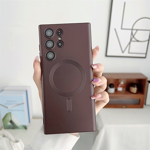 Handy Hülle Handyhüllen Für Samsung Galaxy S26 Ultra Plus S24 S23 S22 S21 Ultra Plus Rückseite Mit Magsafe Magnetisch Einfarbig TPU