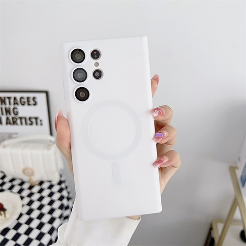 Handy Hülle Handyhüllen Für Samsung Galaxy S26 Ultra Plus S24 S23 S22 S21 Ultra Plus Rückseite Mit Magsafe Magnetisch Einfarbig TPU