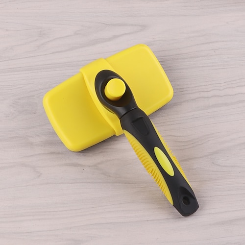 Selbstreinigende Bürste für Hunde und Katzen - die ultimative Hundebürste zum Abwerfen von Fellhaaren - Kamm zur Pflege von Langhaar kurzhaarige hunde katzen kaninchen mehr Enthaarungswerkzeug Image