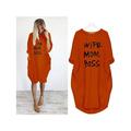 Damen Schlafanzug Hausanzug Nachtwäsche Schlafanzüge Buchstabe Modisch Einfach Basic Heim Täglich Urlaub Polyester Zur Seite fahren Sommer Frühling Weinrot Rot orange