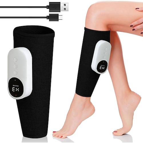 Elektrischer Beinmassager kabelloser Luftdruckmassager wiederaufladbar Wadenluftkissenmassage Feiertags Valentinstagsgeschenk für Eltern männlich weiblich Waden Vibration Muskelentspannung Heizung Image