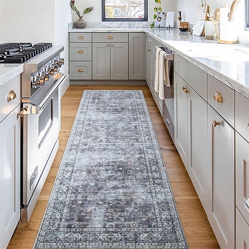 Mandala-Bohemien-Küchenmatte, Läufer, rutschfester, ölbeständiger Teppich, Innen- und Außenmatte, Schlafzimmer-Dekoration, Badezimmermatte, Eingangsteppich, Fußmatte Image