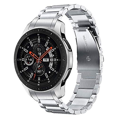 Uhrenarmband für Samsung Galaxy Galaxy Watch 3 45mm 46mm Gear S3 Classic Frontier 2 Neo Live Edelstahl Ersatz Gurt Schnellspanner 22 mm Gliederarmband Armband Image