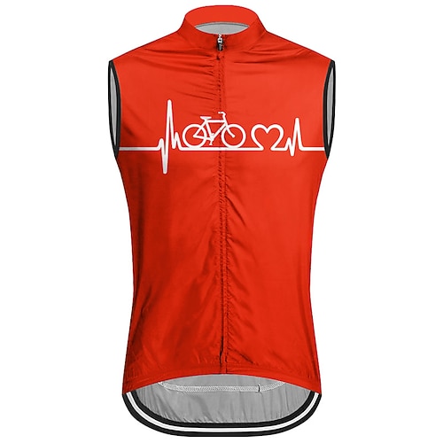Herren Fahrradweste Radtrikot Grafik Buchstaben Zahlen Lustig Ärmellos Fahhrad Weste / Gilet Trikot Oberteil mit 3 Gesäßtaschen Mountainbike MTB Straßenradsport Schnelltrocknend Rückentasche Image