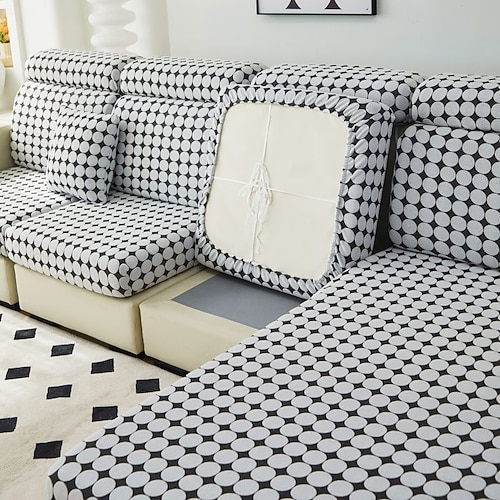 Magischer Sofabezug, Stretch-Samt-Sofa-Sitz-Couch-Kissen-Schonbezüge, rutschfester Möbelschutz für 1/2/3/4-Sitzbezug, L-förmige Sofabezüge, Chaiselongue-Sofa-Schonbezug Image