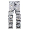 Herren Jeans Hose Hosen Tasche Glatt Komfort Atmungsaktiv Outdoor Täglich Ausgehen Modisch Brautkleider schlicht Grau