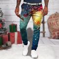 Graffiti Geschäftlich Abstrakt Herren 3D-Druck Anzughosen Hosen Hose Outdoor Freizeitskleidung Strassenmode Polyester Marinenblau Blau Purpur S M L Mittlere Taillenlinie Elastizität Hose