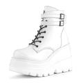 Damen Stiefel Plateaustiefel Lolita Demonia Stiefel Party Täglich Feste Farbe 3D Stiefeletten Stiefeletten Plattform Keilabsatz Modisch Sport Brautkleider schlicht Wanderschuhe PU Leder Kunstleder
