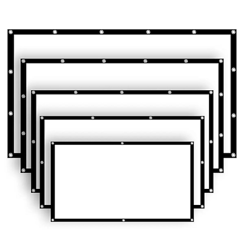 Projektionswand 16: 9 HD Faltwand tragbare Heim-Outdoor-Ktv-Büro 3D-Projektionswand für Heimkino (150 / 120 / 84 / 72 / 60 ) Image
