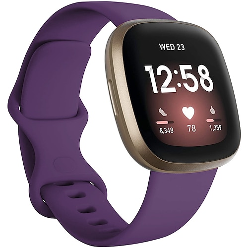 Uhrenarmband für Fitbit Versa 3 Sense Silikon Ersatz Gurt Atmungsaktiv Sportarmband Armband Image