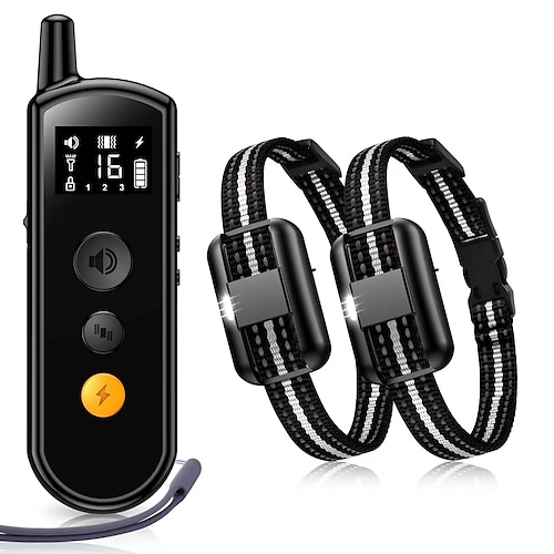 Hundetraining Schockhalsband für Hunde mit Fernbedienung Ferngesteuert Hund Drei Betriebsmodelle Hunde Sicherheit ABS PC Verhaltenshilfen Für Haustiere Image