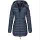 Damen Winterjacke Wintermantel warm halten Atmungsaktiv Outdoor Freizeitskleidung Urlaub Ausgehen Tasche Full Zip Reisverschluss Kapuzenpullover Aktiv Casual Komfortabel Feste Farbe Regular Fit