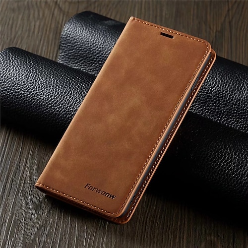 Handy Hülle Handyhüllen Für Samsung Galaxy S26 Ultra Plus S25 S24 S23 S22 S21 FE S20 Plus A14 A54 A73 Brieftaschenhülle Klapphülle Mit Ständer Mit Kartenhalter Magnetischer Flip Einfarbig PU-Leder