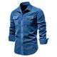 Herren Hemd Knopfhemd Sommerhemd Cord Hemd Rote Blau Braun Grün Grau Langarm Glatt Umlegekragen Casual Täglich Button-Down Bekleidung Baumwolle Modisch Strassenmode Klassisch