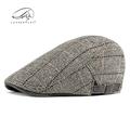 Herren Schiebermütze Tweed-Mütze Schwarz Khaki Baumwolle Bedruckt 1920er Jahre Mode Outdoor Brautkleider schlicht Outdoor Strasse Täglich Plaid Windundurchlässig Komfort Atmungsaktiv Modisch