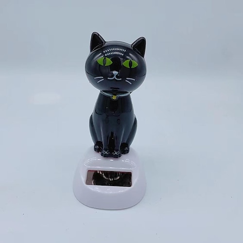 Neue Solar Schaukel Puppe Auto Zubehör Kreative Cartoon Katze Auto Ornament Geschenk Kinder Spielzeug