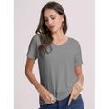 damenbluse t-shirt t-shirt basic schlicht täglich v-ausschnitt t-shirt ärmel regulär sommer weiß schwarz blau lila dunkelrot