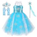 Frozen Prinzessin Elsa Kleid Blumenmädchen Kleid Tüll-Kleider Mädchen Film Cosplay Cosplay Frozen Weißer gefrorener Rock PT318-Gefrorener Rock Kindertag Maskerade Hochzeit kleid hochzeitsgast Kleid