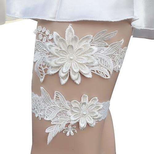 Satin Blumen Stil Hochzeitsstrumpfband Mit Applikationen Strumpfbänder Hochzeit