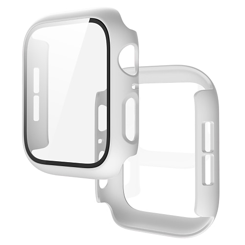 Uhrengehäuse mit Displayschutzfolie Kompatibel mit Apple Watch Series 8 7 41mm 45mm / Series 6 5 4 SE 40mm 44mm / Series 3 2 1 38mm 42mm Kratzfest Stoßfänger-Vollabdeckung Gehärtetes Glas / PC Image