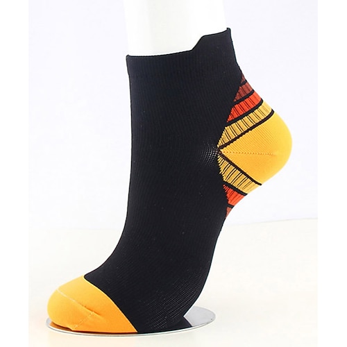 Herren 3 Paare Socken Kompressionssocken Hellgelb Gelb Farbe Farbblock Casual Täglich Grundlegend Mittel Sommer Frühling Herbst Stilvoll Traditionell-Klassisch Image