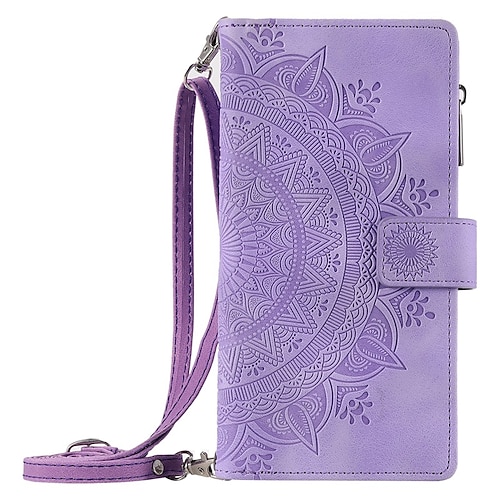 Handy Hülle Handyhüllen Für iPhone 16 15 14 Pro Max Plus 16e 13 12 11 Pro Max Mini Brieftaschenhülle Flip-Cover Mit Ständer Reisverschluss Vollschutz TPU PU-Leder Image