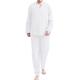 Herren Schlafanzug Schlafanzüge Pyjama-Oberteil und Hose 2 Stück Einfarbig Casual Heim Täglich Baumwollmischung Atmungsaktiv Rundhalsausschnitt Langarm Hose Herbst Frühling Kaki Grau