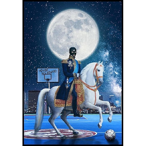 Vintage Leinwand Gemälde Poster maskierter Künstler Criss Bellini Druck Kunstwerke für Zuhause Wand Wohnzimmer Dekoration Bild cuadros Image