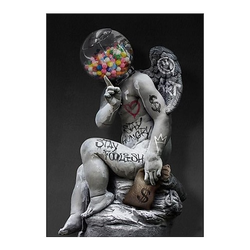 Vintage Leinwand Gemälde Poster maskierter Künstler Criss Bellini Druck Kunstwerke für Zuhause Wand Wohnzimmer Dekoration Bild cuadros Image