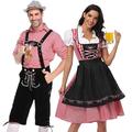 Oktoberfestbier Kostüm Bluse / Hemd Dirndl Lederhosen Bayerisches Paar Oktoberfest-Paar Deutsch München Wiesn Herren Damen Stoff im traditionellen Stil Bluse Kleid Unterhose