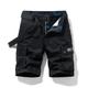 Herren Cargo Shorts Kurze Hosen Shorts Kurze Hosen Multi Pocket Gerade geschnitten Bedruckt Einfarbig Komfort tragbar Knielänge Outdoor Täglich 100% Baumwolle Sport Stilvoll Schwarz Blau